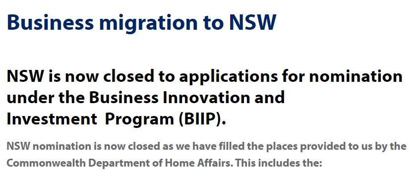 最新：新州关闭全部商业移民签证提名申请！